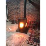 Flame Stove Fs-12 4 Tarafı Camlı Kuzineli Pik Döküm Şömine Soba
