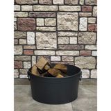 Flame Stove FS-1353 Sallanır Kulplu Oval Mat Odun Kovası