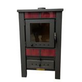 Flame Stove S1 Çelik Katı Yakıt Sobası, 7 kW, Schott Robax Camlı