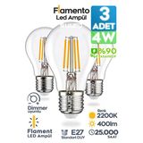 Flamento Rustik Ampül E27 Duy 220V Dimmer Uyumlu %90 Tasarruflu Ev Cafe Aplik Abajur Tavan Ampül