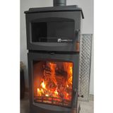 Flamestove Lodi Gurme Tek Camlı Kuzineli (Füme) Döküm Soba