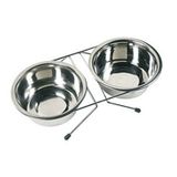 Flamingo 21 cm Duo Dinner İkili Metal Köpek Mama Kabı