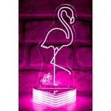 Flamingo 3D LED Lamba - Ahşap