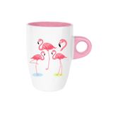 Flamingo Baskılı Pembe Kupa Çok Renkli SDASD48848484