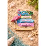 Flamingo Buzdolabı Magneti 8x8 cm – Dekoratif Turistik Hatıra – Kemer Tekirova Çamyuva