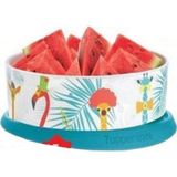 Flamingo Desenli Tek Parmak Kurabiye Kutusu Turkuaz 2.5lt