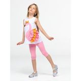 Flamingo Fırfırlı Tunik Takım - 9 Yaş - Pembe