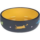 Flamingo Fl Ranı Kedi Desenli Seramik Mama Kabı, 380Ml