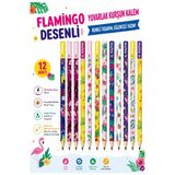 Flamingo Kurşun Kalem 12 Adet Fatih Yuvarlak Gövdeli Siyah Kurşun Kalem 2B Yumuşak Yazım Kolay Tutuş Kaliteli Okul Sınıf