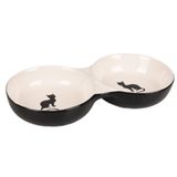 Flamingo Nala 2x145 ml Seramik Kedi ve Köpek Mama ve Su Kabı