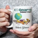 Flamingo Tasarım FPM1052 Coğrafya Öğretmenine Kupa Bardak