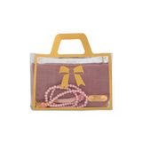 Flamlı Eşarp (96X96 Cm) + Tesbih Hediye Seti (Pembe)