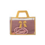 Flamlı Eşarp (96X96 Cm) + Tesbih Hediye Seti (Pembe)