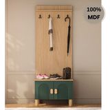 Flances Begonya Mdf Mdf Ayaklı Tasarım Askılıklı Portmanto Ayakkabılık - Yeşil