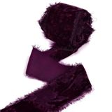 Flanel Polyester Kadife Kurdele(Dark Purple) | Çok Renkli 40mm X 3 Metre: Düğün Çelenkleri Hediye Paketleme Dekorasyonu
