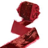 Flanel Polyester Kadife Kurdele(Dark Red) | Çok Renkli 40mm X 3 Metre: Düğün Çelenkleri Hediye Paketleme Dekorasyonu