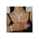 Flaner Paris Accessorize ISOLIA - Göz Alıcı Kristal Taşlı Kadın Kolye, Düğün, Mezuniyet ve Gece Elbiseleri İçin Şık Takı