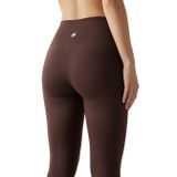 Flare Kadın Yüksek Bel Toparlayıcı Spor Tayt - Mikropolyester Esnek ve Yumuşak Dokulu Klasik Basic Legging - İç Göstermez Günlük ve Antrenman Taytı (Siyah, Lacivert, Kahve) (Acı Kahverengi, L)