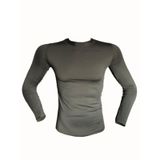 Flaş Tactical Erkek Microfiber Tişört Uzun Kol Micro Askeri Malzeme T-shirt (M, Haki)