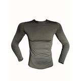 Flaş Tactical Erkek Microfiber Tişört Uzun Kol Micro Askeri Malzeme T-shirt (S, Haki)