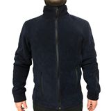 Flaş Tactical Erkek Tam Fermuarlı 5 Cepli Taktik Polar Mont Sıcak Kış Açık Hava Yürüyüş Yürüyüş Dik Yaka Ceket (M, Lacivert)