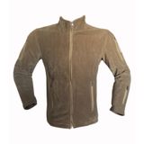 Flaş Tactical Erkek Tam Fermuarlı 5 Cepli Taktik Polar Mont Sıcak Kış Açık Hava Yürüyüş Yürüyüş Dik Yaka Ceket (XXL, Nano/Kum Rengi)