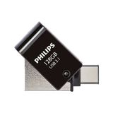 Flash Bellek 128 Gb Mini Usb Ve Type-C 3.1 Philips Gece Siyahı