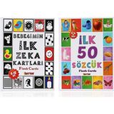Flash Cards Ilk 50 Sözcük + Bebeğimin Ilk Zeka Kartları Bebek Eyitiçi Set 2 Li