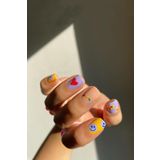Flash Tattoos® Gülen Yüzler Espirili Smiley Nail Art Süsü- Tırnak Çıkartmaları- Tırnak Dövmesi