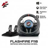 Flashfire F118 270° Titreşimli Yarış Direksiyon Seti – Hall Sensör, Kulakçıklı Vites, 2 Pedallı – Pc / Ps4 / Ps3 / Xbox Series X|S / Switch Uyumlu
