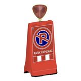 Flaşör Lambalı Park Yapılmaz Baskılı Çift Yön Ultra Levhalı Reklam Dubası Kırmızı Renk 7.5 Kg