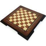 Flat Ayaklı Ahşap Satranç Tablası Küçük Gül 35X35cm