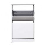 Flat Duo 2 Katlı Ayakkabılık Dolabı - Beyaz