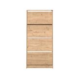 Flat Duo 4 Katlı Geniş Ayakkabılık - Florida Meşe 73x157x26 cm