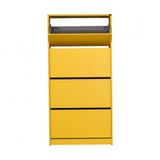 Flat Duo 4 Katlı Geniş Ayakkabılık-Sarı 73x157x26 Cm ( Gxyxd)