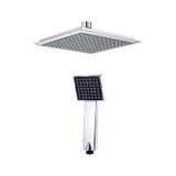 Flat Duş Başlığı - Tepe Duş El Duşu - Kare Krom - Siyah - 19 X 19 Diğer