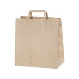 Flat Saplı Kraft Kağıt Çanta 26X14X29 Cm - 250 Adet