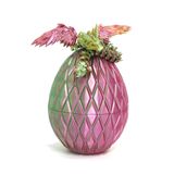 Flavery 3D Baskılı Ejderha Yumurtası - Elmas Yumurtada 7" Uçan Ejderha, İçinde Esnek Kanatlı Ejderha, 3 Renk Gizemli Ejderha Hediyesi, Masa Dekorasyonu, Fidget Oyuncak (Yeşil Karışık Pembe Altın)