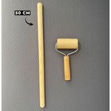 Flavor Kitchen Ahşap Oklava+Silindir Rulo/rulet Hamur-Kurabiye Açıcı/şekillendirici 2'li Set - 1 Adet