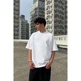 Flaw Basic Oversize Tişört Beyaz Renk Erkek Kısa Kol Günlük Kullanım İçin