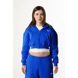 Flaw Wear Flaw Nakışlı Saks Mavi Zip Crop