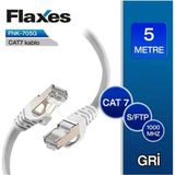Flaxes Fnk-705G 5 Metre Cat7 Kablo S/Ftp Patch Kablosu, Gri 5M Cat7 Kablo