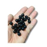 Flea Market 10 Mm 100 Adet Dekoratif Plastik Kuzu Boncuğu - Siyah Renk -geniş Delikli PLSTKBLCK10MM