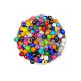 Flea Market 10 Mm Karışık Renk Plastik Boncuk (150 Adet) Dekor/Takı/Kuzu Boncuğu - Plastik-10Mmtbr