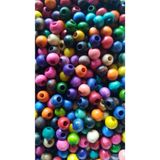 Flea Market 10 Mm Karışık Renkli Ahşap Boncuk - 100 Gram (Ort ± 250-300 Adet)