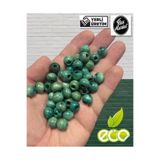 Flea Market 10 Mm Turkuaz Renk Ahşap Boncuk - 50 Gram (Ort ± 110-150 Adet)