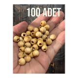 Flea Market 100 Adet Ahşap Boncuk 10 Mm Ah74825 Bej