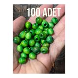 Flea Market 100 Adet Ahşap Boncuk 10 Mm Ah74825 Fıstık