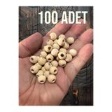 Flea Market 100 Adet Ahşap Boncuk 10 Mm Ah74825 Ham