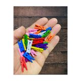 Flea Market 100 Adet Minyatür Renkli Mandal, 100CLRMNDL-MKT